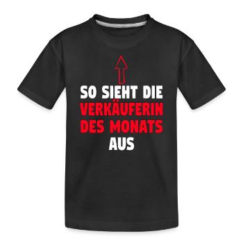 Verkäuferin Muttertag Einzelhandel Verkäufer - Kinder Premium Bio T-Shirt - Schwarz - Vorne