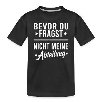 Verkäufer Vatertag Einzelhandel Einzelhändler Papa - Kinder Premium Bio T-Shirt - Schwarz - Vorne