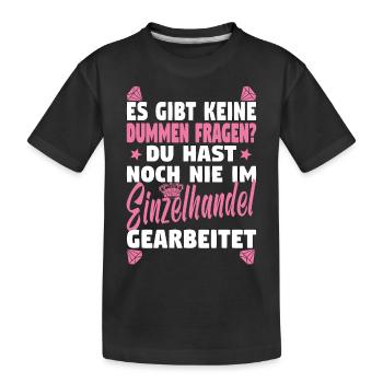 Verkäuferin Muttertag Einzelhandel Verkäufer - Kinder Premium Bio T-Shirt - Schwarz - Vorne