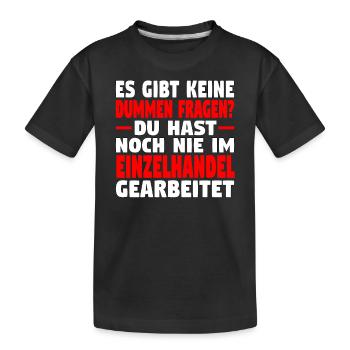 Verkäufer Vatertag Einzelhandel Einzelhändler Papa - Kinder Premium Bio T-Shirt - Schwarz - Vorne