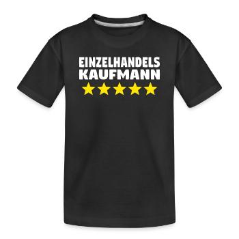 Verkäufer Vatertag Einzelhandel Einzelhändler Papa - Kinder Premium Bio T-Shirt - Schwarz - Vorne
