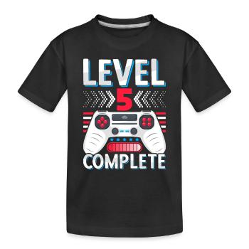5. Klasse abgeschlossen Realschule Gymnasium Gamer - Kinder Premium Bio T-Shirt - Schwarz - Vorne