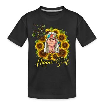 60s 70s Costume Hippie Soul - T-shirt bio Premium Enfant - noir - Devant