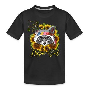60s 70s Costume Hippie Soul - T-shirt bio Premium Enfant - noir - Devant