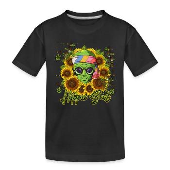 60s 70s Costume Hippie Soul - T-shirt bio Premium Enfant - noir - Devant