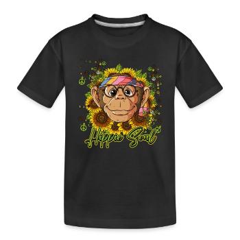 60s 70s Costume Hippie Soul - T-shirt bio Premium Enfant - noir - Devant