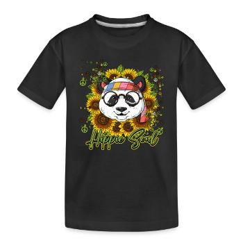 60s 70s Costume Hippie Soul - Kids' Premium Organic T-Shirt - black - Front