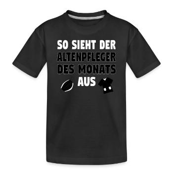 Altenpflege Pfleger Altenpfleger Vater Pflege - Kinder Premium Bio T-Shirt - Schwarz - Vorne