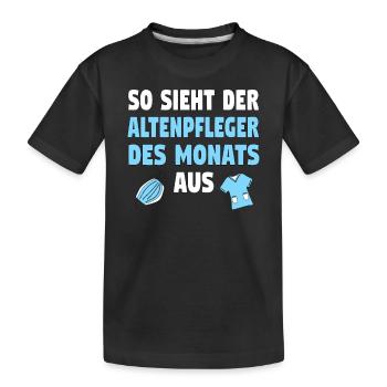 Altenpflege Pfleger Altenpfleger Vater Pflege - Kinder Premium Bio T-Shirt - Schwarz - Vorne