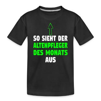 Altenpfleger Altenpflege Pfleger Vater Pflege - Kinder Premium Bio T-Shirt - Schwarz - Vorne