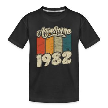 1982 Birthday Awesome since Retro - Kids' Premium Organic T-Shirt - black - Front