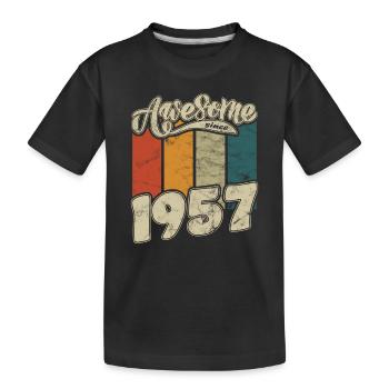 1957 Anniversaire génial depuis Retro - T-shirt bio Premium Enfant - noir - Devant