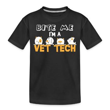 vétérinaire, vétérinaire, vétérinaire - T-shirt bio Premium Enfant - noir - Devant
