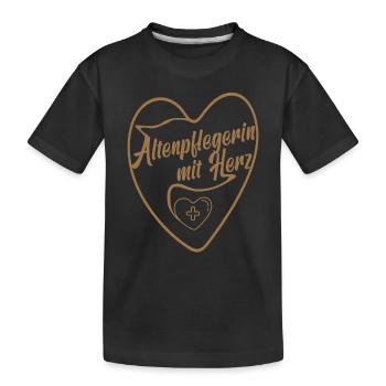 Altenpflegerin Pflegerin Pflegefachkraft Pfleger - Kinder Premium Bio T-Shirt - Schwarz - Vorne