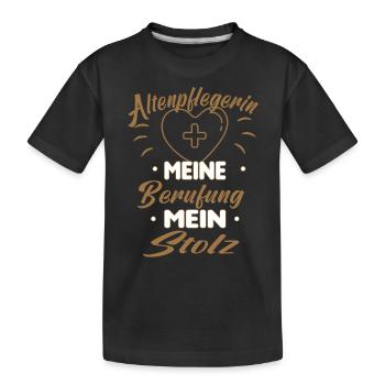 Altenpflegerin Pflegerin Pflegefachkraft Pfleger - Kinder Premium Bio T-Shirt - Schwarz - Vorne