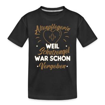 Altenpflegerin Pfleger Pflegerin Pflegefachkraft - Kinder Premium Bio T-Shirt - Schwarz - Vorne