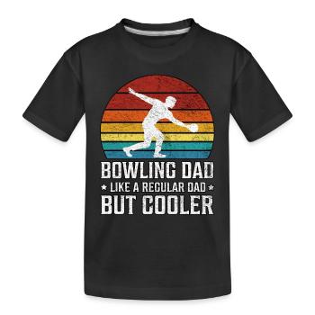 Papa de bowling comme une fête des pères de bowling ordinaire - T-shirt bio Premium Enfant - noir - Devant