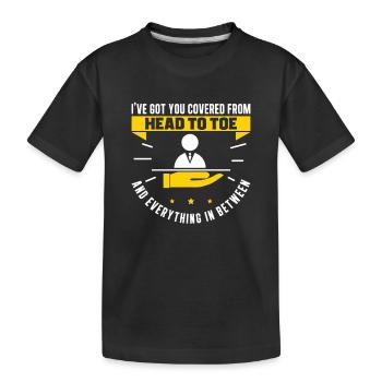 Agent d’assurance Je vous ai protégé Drôle - T-shirt bio Premium Enfant - noir - Devant