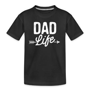 Papa Leben Lustig Vatertag Papa Passend Familie - Kinder Premium Bio T-Shirt - Schwarz - Vorne