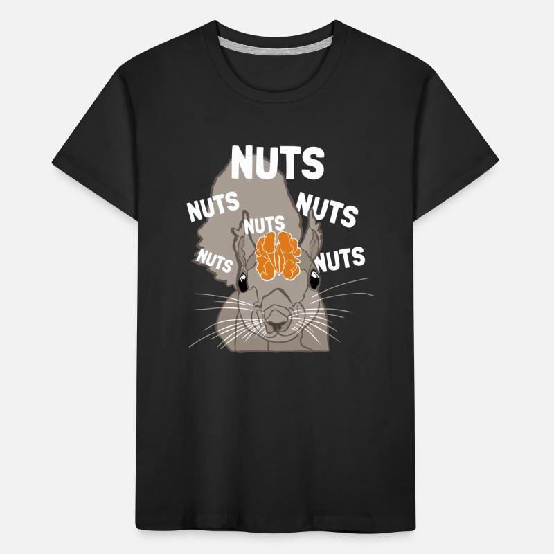 Nuts Brain Fox Squirrel Grey Squirrel Kids' Premium Organic T-Shirt