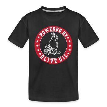 Alimenté par l’huile d’olive - T-shirt bio Premium Enfant - noir - Devant