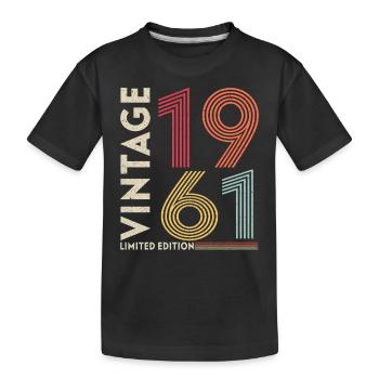Oldtimer Year 1961 Birthday Dicton - T-shirt bio Premium Enfant - noir - Devant