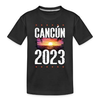 Cancun 2023 - Kinder Premium Bio T-Shirt - Schwarz - Vorne