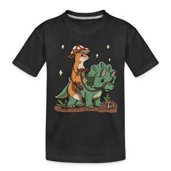 Cottagecore Fox - Kids' Premium Organic T-Shirt - black - Front