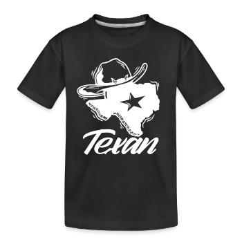 Texaner Sprüche Texanisch Texas Stolz - Kinder Premium Bio T-Shirt - Schwarz - Vorne