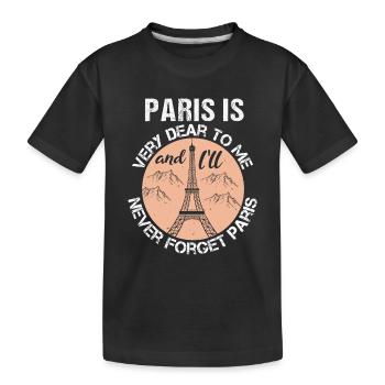 PARIS M’EST TRÈS CHER ET JE N’OUBLIERAI JAMAIS - T-shirt bio Premium Enfant - noir - Devant