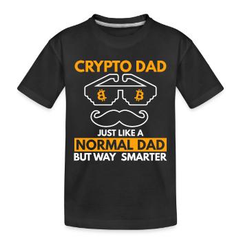 Crypto Dad Wie Ein Normaler Vater Aber viel Cooler - Kinder Premium Bio T-Shirt - Schwarz - Vorne