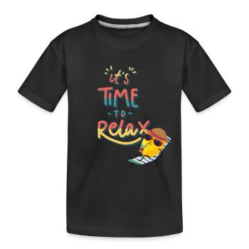 Il est temps de se détendre, Lemonman - T-shirt bio Premium Enfant - noir - Devant