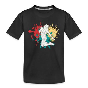 Silhouette de chanteuse chanteuse - T-shirt bio Premium Enfant - noir - Devant