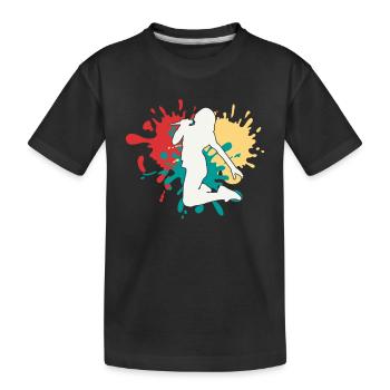 Silhouette de chanteuse chanteuse - T-shirt bio Premium Enfant - noir - Devant