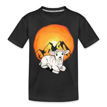 Mountains Austria Alps Lamb Sheep Nature Alm - Kids' Premium Organic T-Shirt - black - Front