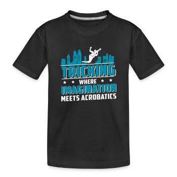 Tromper l’imagination rencontre l’acrobatie - T-shirt bio Premium Enfant - noir - Devant