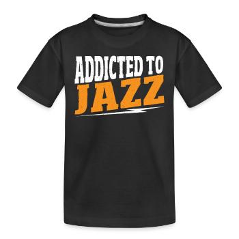 Accro au jazz jazz musique jazz jazz auditeur - T-shirt bio Premium Enfant - noir - Devant