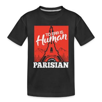 IRREN IST MENSCHLICH PARIS - Kinder Premium Bio T-Shirt - Schwarz - Vorne
