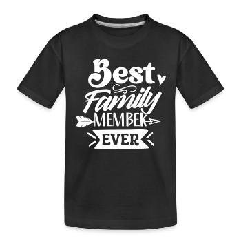 Das Beste Familienmitglied Aller Zeiten Familie - Kinder Premium Bio T-Shirt - Schwarz - Vorne