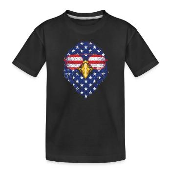 4 juillet Bald Eagle Patriotic American - T-shirt bio Premium Enfant - noir - Devant