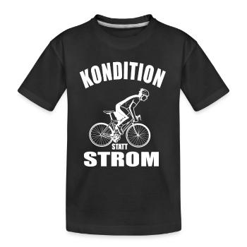 Kondition Statt Strom - Kinder Premium Bio T-Shirt - Schwarz - Vorne