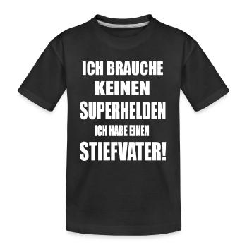 Stiefvater Geburtstag - Kinder Premium Bio T-Shirt - Schwarz - Vorne