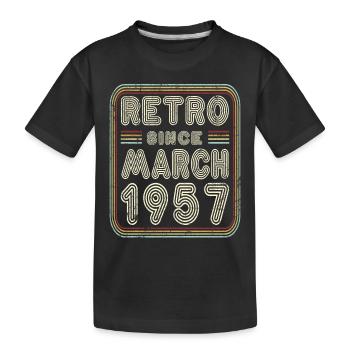 Anniversaire Mars 1957 Cadeau rétro - T-shirt bio Premium Enfant - noir - Devant