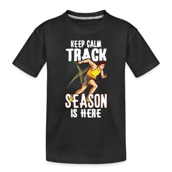 Athlétisme Athlétisme Coureurs Course Cadeau - T-shirt bio Premium Enfant - noir - Devant