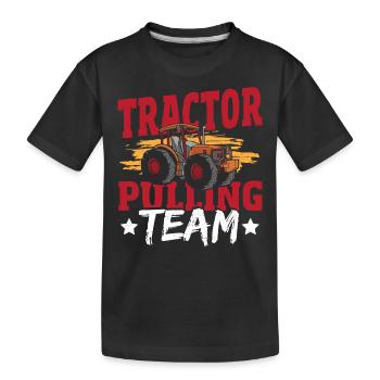 Tracteur Equipe de traction de tracteur Tracteur de traction Tracteur - T-shirt bio Premium Enfant - noir - Devant