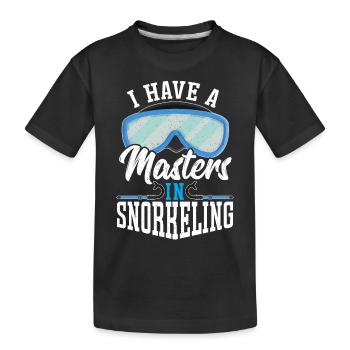 J’ai un Master en plongée en apnée plongée avec tuba plongée sous-marine - T-shirt bio Premium Enfant - noir - Devant