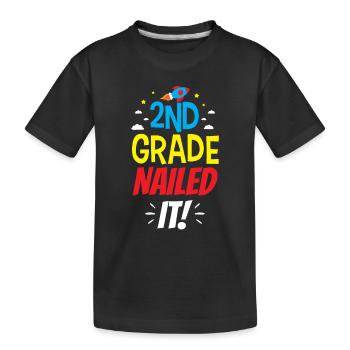 Zweite Klasse Volltreffer Lehrer Zweitklässler - Kinder Premium Bio T-Shirt - Schwarz - Vorne