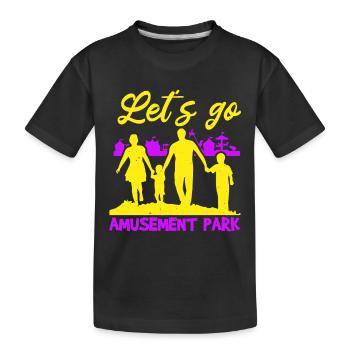 LET'S GO VERGNÜGUNGSPARK - Kinder Premium Bio T-Shirt - Schwarz - Vorne