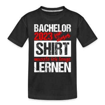 Bachelor 2023 Lange Genug Gelernt Lasst Uns Feiern - Kinder Premium Bio T-Shirt - Schwarz - Vorne