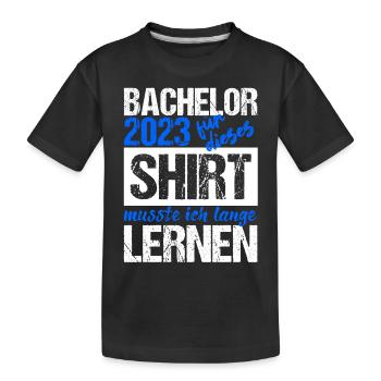 Bachelor 2023 Lange Genug Gelernt Lasst Uns Feiern - Kinder Premium Bio T-Shirt - Schwarz - Vorne